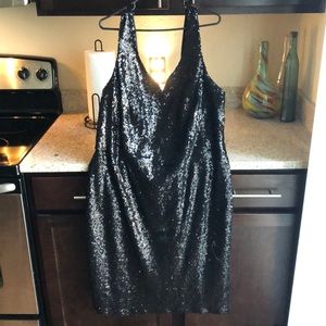 Black Sequined Dress